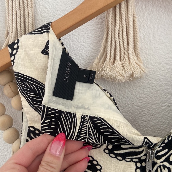 J. Crew sleeveless shell tank embellished notched collar tropics vacation top 2 - Picture 14 of 16